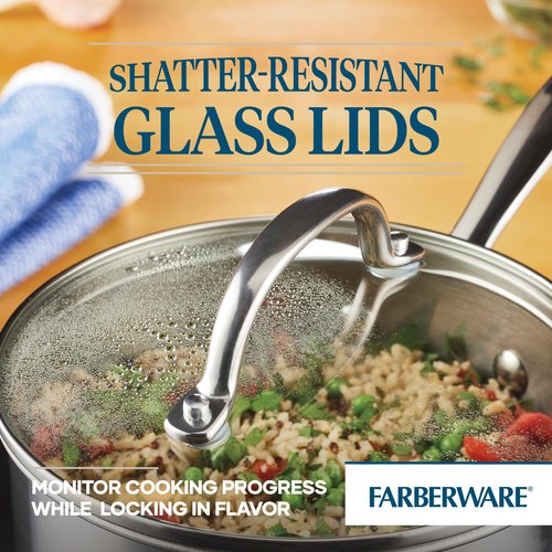Farberware Millennium Stainless Steel Sauce Pan/Saucepan with Lid, 3 Quart, Silver