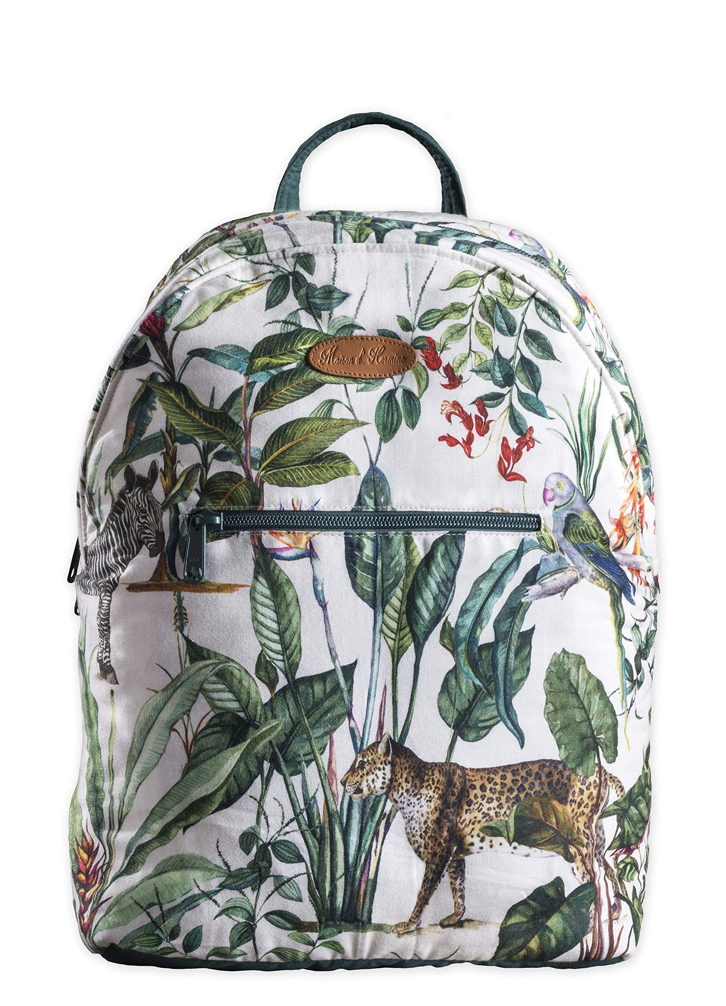Maison d' Hermine Backpack for Women Men Cotton Shoulder Multipurpose Rucksack with Small Pouch Lightweight Multi Pocket Bag for Travel Work Beach Perfect for Mothers Day Gifts - Wild