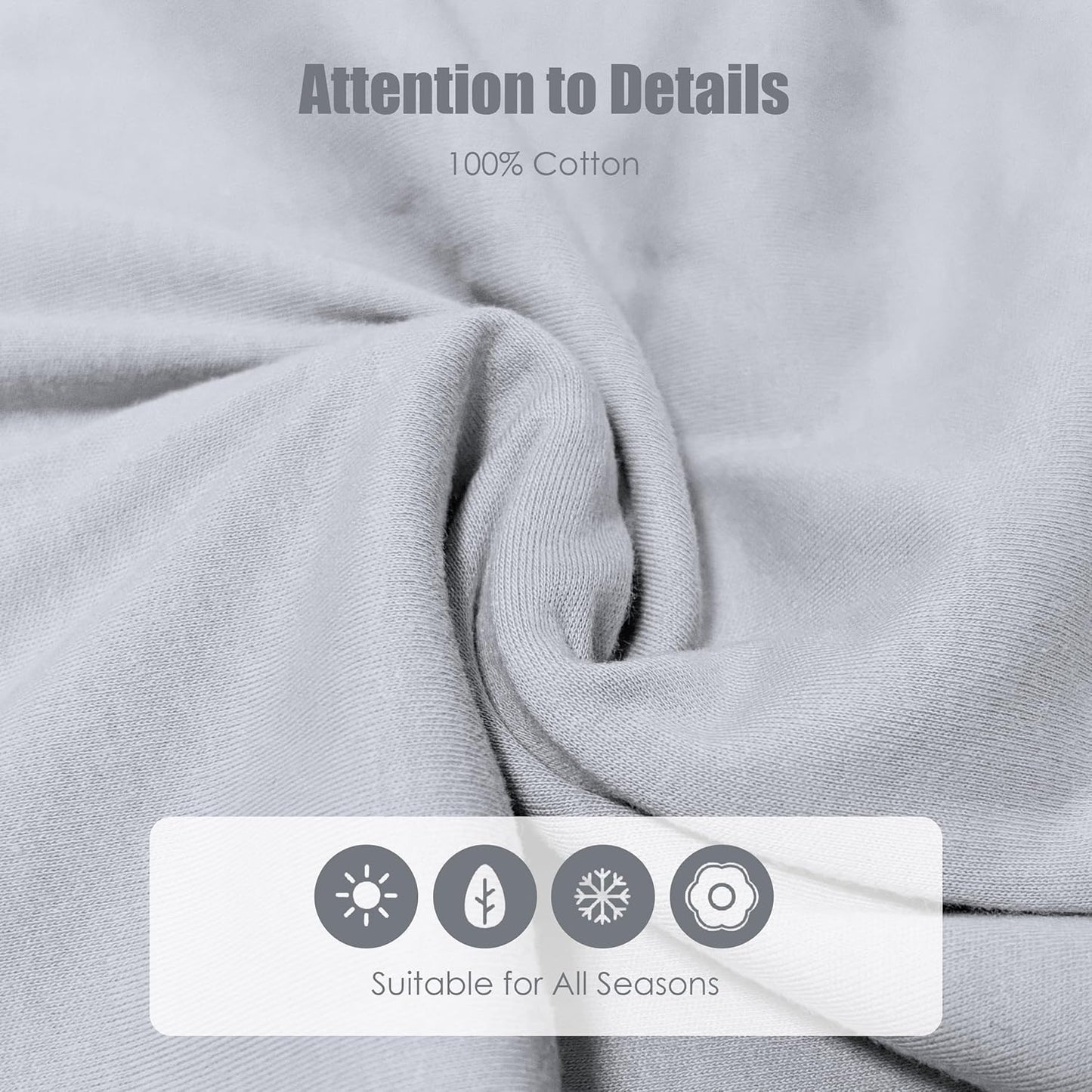 Sweet Dolphin Baby Wearable Blanket Sleep Sack - 100% Cotton, TOG 0.5, 2-Way Zipper, Newborn Essential