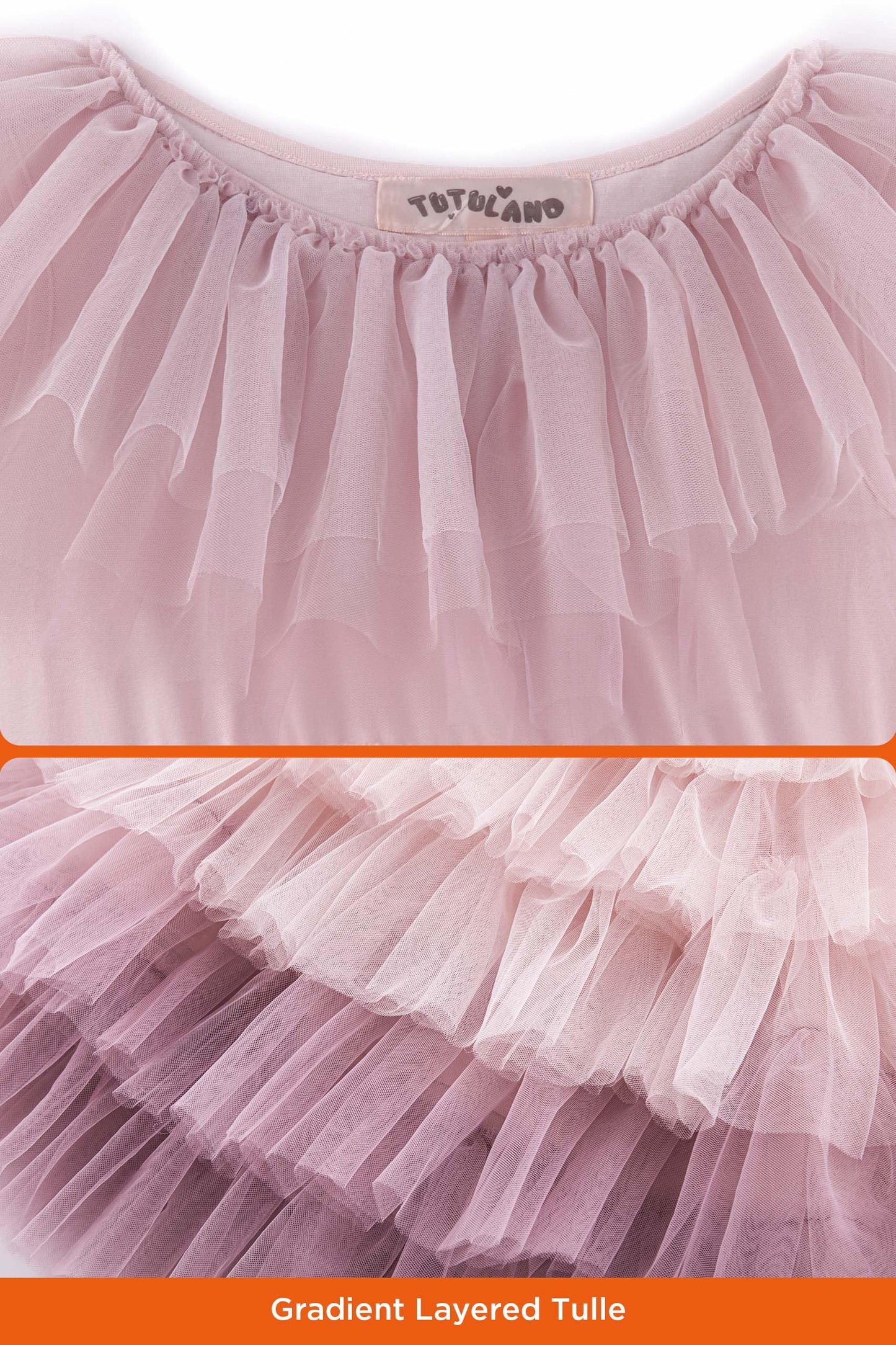 TUTULAND Tutu Dress for Girls - Gradient Sleeveless Tulle Dresses Tiered Layered Toddler Dress for Wedding Birthday Photo Prop