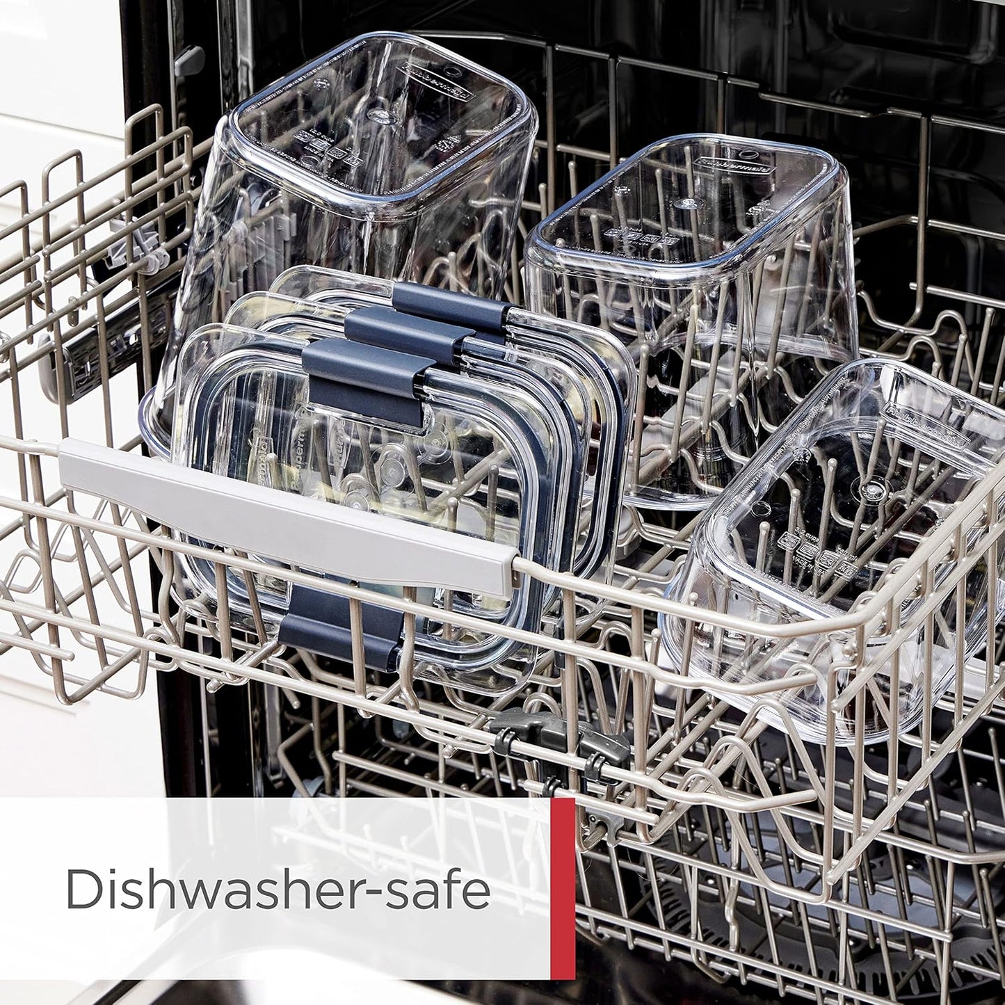 Rubbermaid Brilliance Food Storage Containers - BPA-Free, Airtight Kitchen Set | 3 Clear Containers, 16 Cups