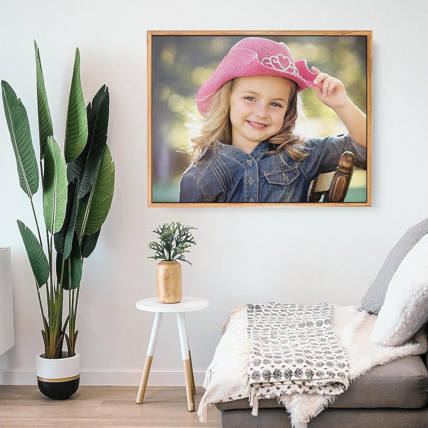 P&L ART - Personalized Custom Canvas Prints | Transform Your Photos into Stunning Wall Art - Beige 16x20