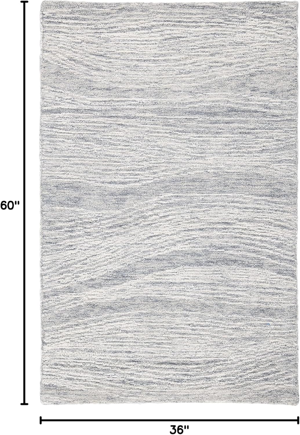 SAFAVIEH Metro Collection 3' x 5' GreyIvory MET995F Handmade Premium Wool Living Room Bedroom Entryway Accent Rug