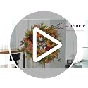 Pumpkin Fall Wreath for Front Door 24 Inch Autumn Decor Sunflowers & Pumpkins