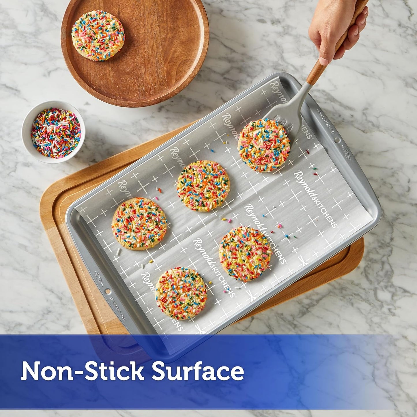 Reynolds Kitchens Pre-Cut Parchment Paper Baking Sheets - 100 Sheets Total, Perfect for Cookies