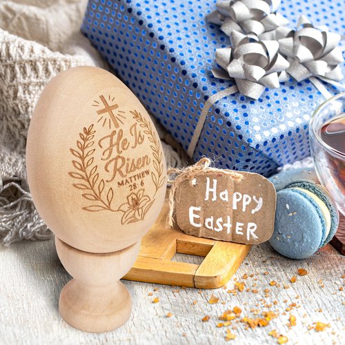 He Is Risen Easter Decor – Religious Easter Cross Decoration for Home, Catholic Easterr Gift and Catholic Gifts, Christian Religious Easter Decorations, Easterr Basket Stuffers and Small Tree Ornament