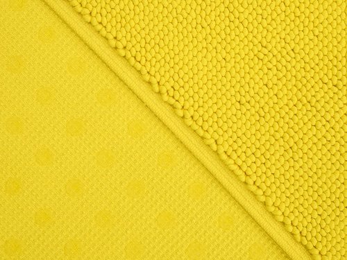 Cotton Paradise 100% Cotton Bath Mat - Non-Slip, Soft & Absorbent, Quick Dry | 20x34 Inch Yellow Rug
