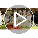 DoubleFill Christmas 8-Pack Flip Top Glass Bottles 16oz for Homemade Beverages