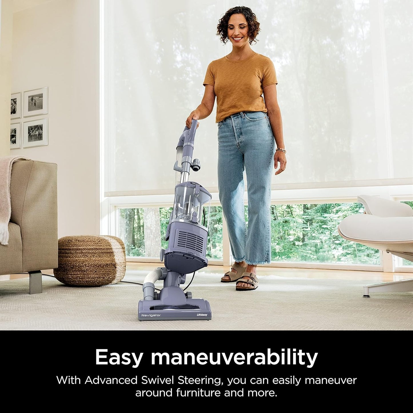 Shark NV352 Navigator Lift-Away Vacuum - HEPA Filter & Anti-Allergen Technology | Ideal for Carpets & Stairs, Lavender