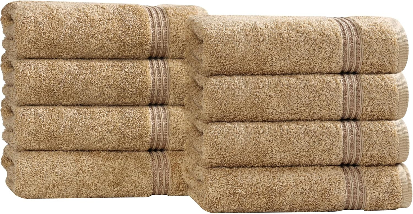 Superior Egyptian Cotton 6-Piece Towel Set, Bathroom Essentials, Towels For Bathroom, Apartment, Airbnb, Guest Bath, Face, Hand, Bath Towels, Washcloths, Absorbent, Fast Drying, Royal Purple