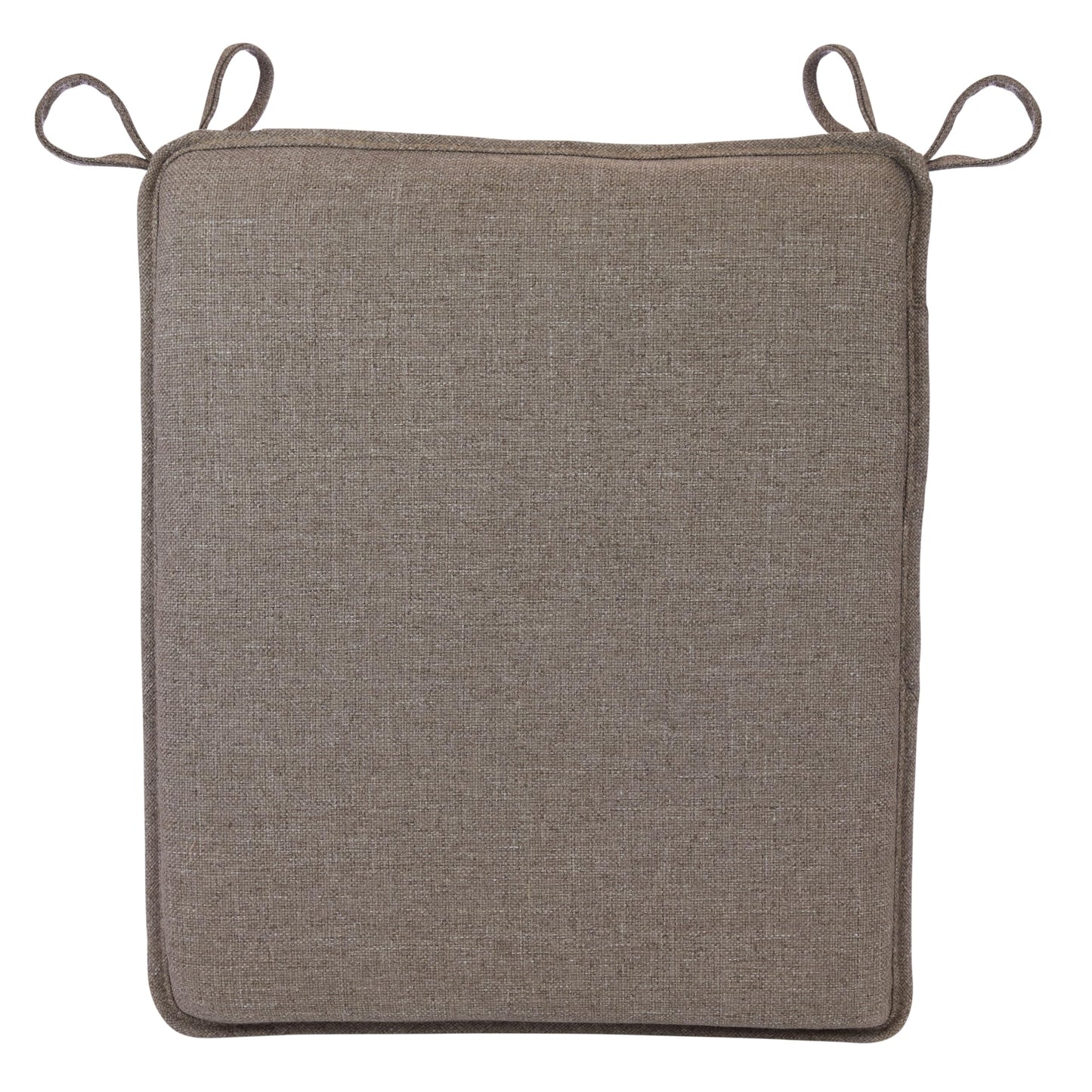Klear Vu Porch Rocking Chair Cushion Set for Indoor and Outdoor Use, Assembled in The USA, Easy to Clean Stylish Seat and Back Pads with Fabric Ties, 20" x 17" x 2", Solid Tan