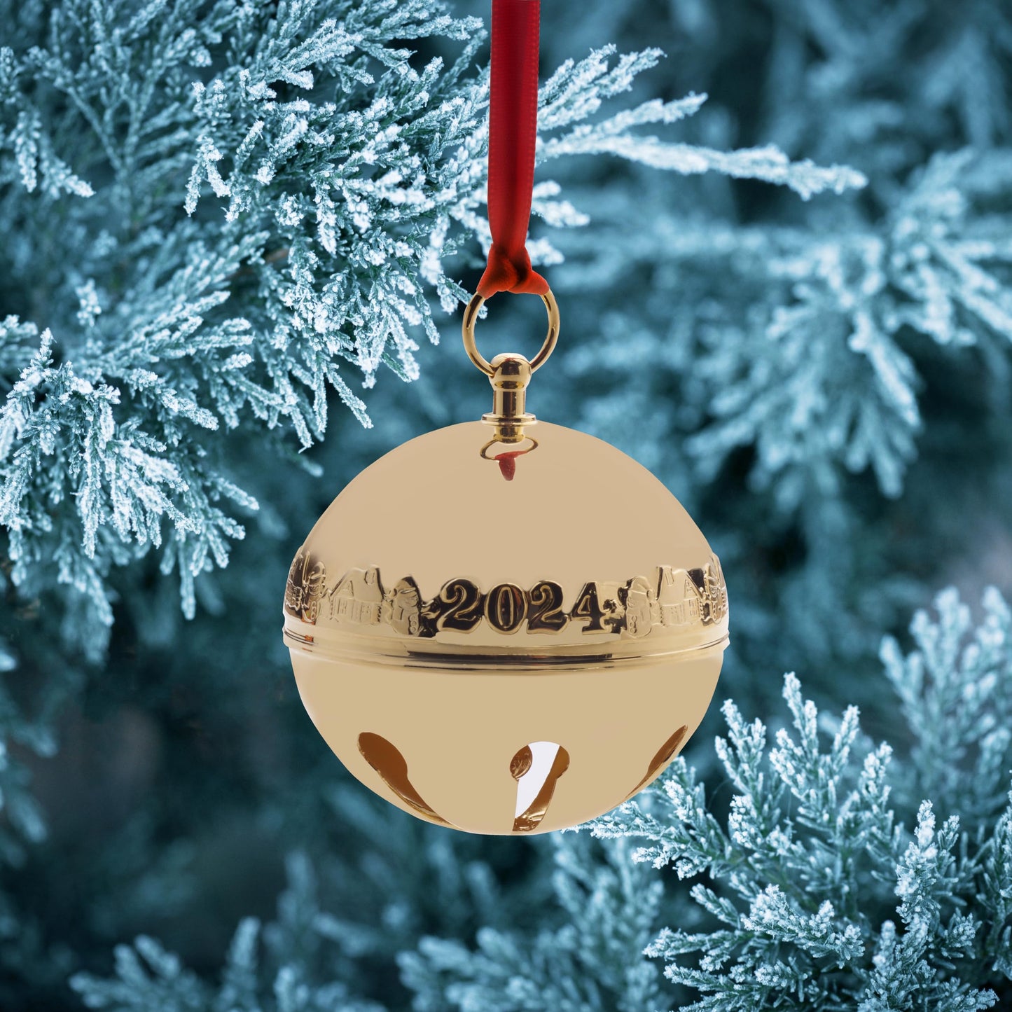 Wallace 2024 Gold Plated Sleigh Bell Ornament 35th Edition