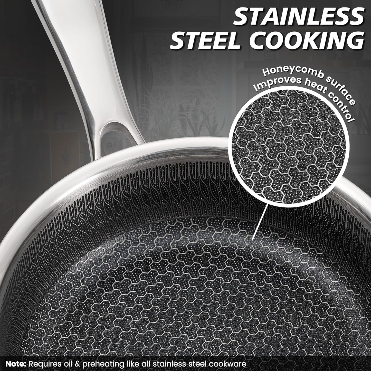 Stainless Steel Frying Pan - 6-Inch Tri-Ply Design for Controlled Cooking | Induction Compatible
