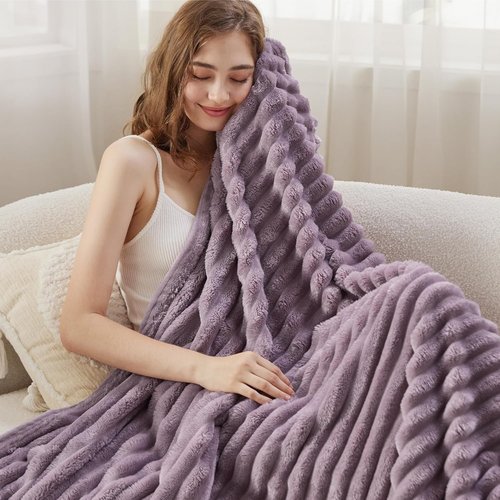 Bedsure GentleSoft Light Purple Throw Blanket - Cozy Soft Couch Blanket for Women | 50x60 Inches, Perfect Gift for Mom