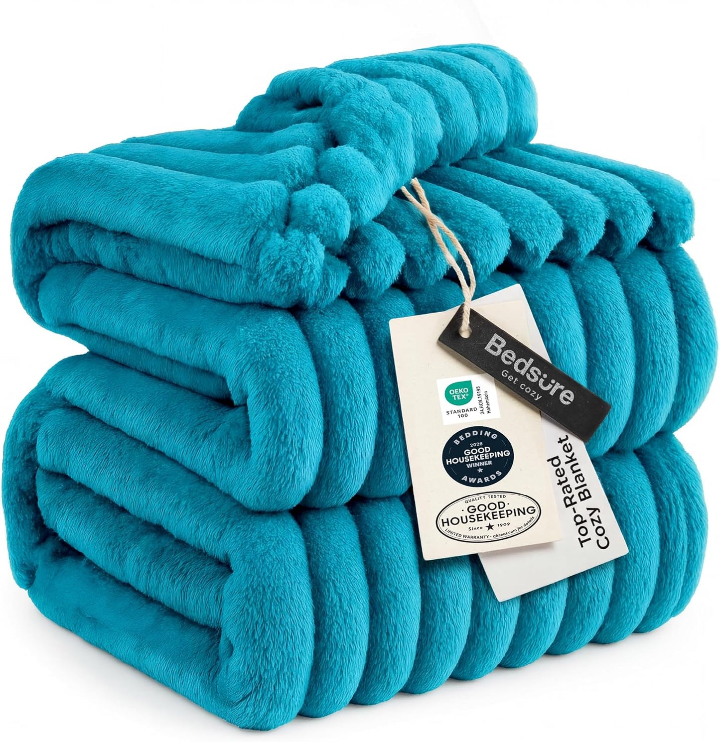 Bedsure GentleSoft Fleece Blanket - Cozy Teal Throw for Couch, Perfect for Women & Girls, 108x90 Inches