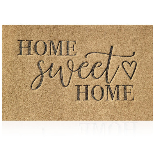 AAZZKANG Brown Welcome Mats for Front Door Large Home Sweet Home Doormat 36"x24" Outdoor Indoor Non Slip Mat with Rubber Backing Easy to Clean Entry Door Mat