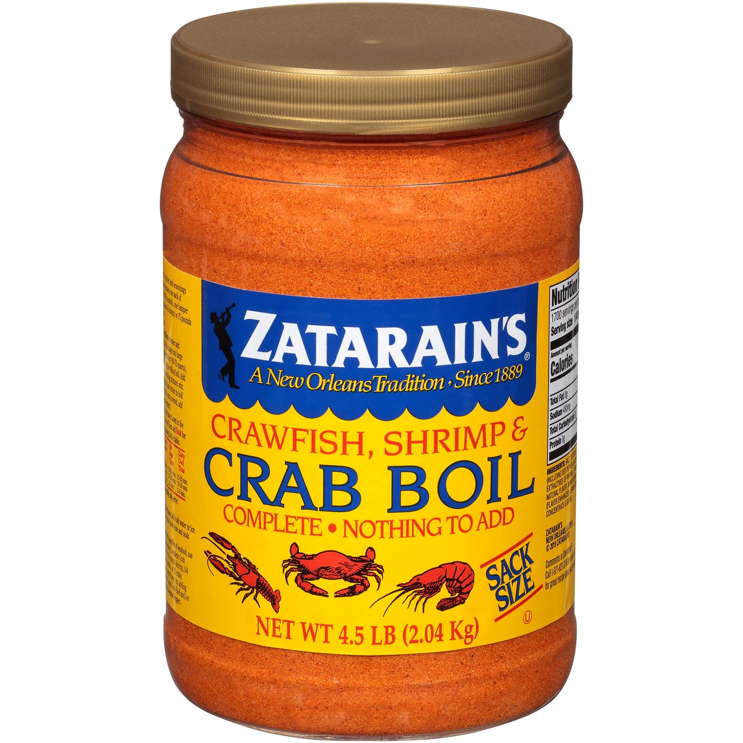 Zatarain's Crawfish, Shrimp & Crab Boil, 4.5 lb