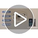LEDIARY 24-Inch White Low Profile Ceiling Fan with Lights, Remote & App Control