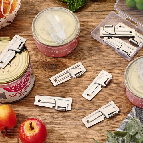 Chumia 8 Pieces P-51 Camping Can Opener Stainless Steel Military Survival Army Backpack Can Opener