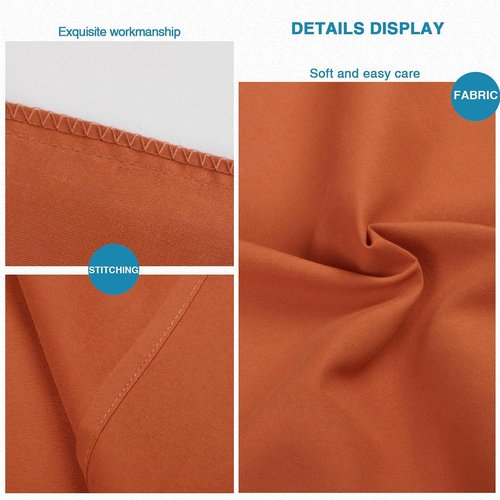 FLXXIE Pillow Cases - Soft Microfiber Standard Size Pillow Covers | Wrinkle & Stain Resistant, 2-Piece Set, 20x26, Burnt Orange