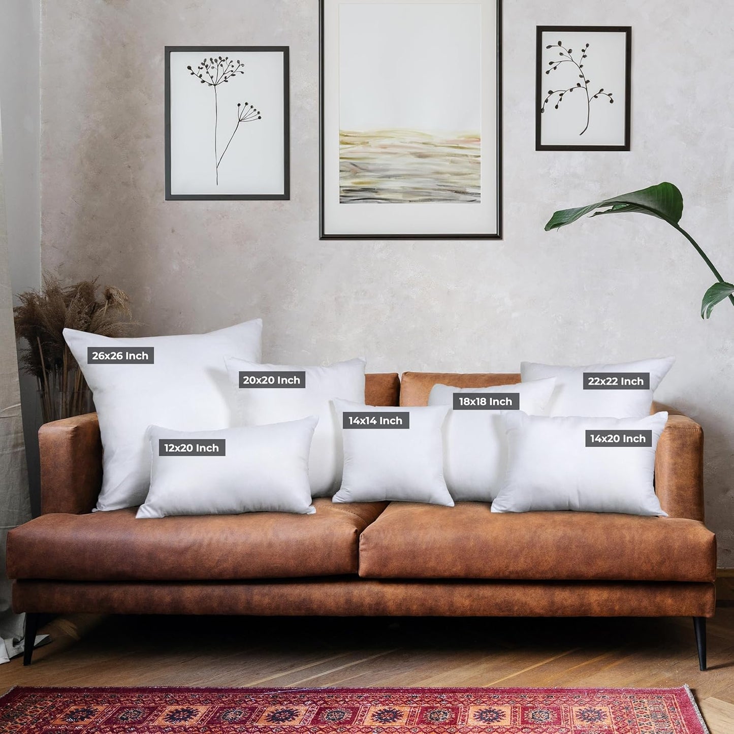 Utopia Bedding Throw Pillows - Set of 4 Fluffy 18 x 18 Inch Down Alternative Pillows for Bed & Sofa