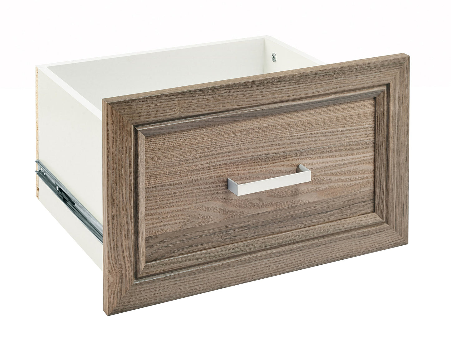 ClosetMaid SuiteSymphony Wood Closet Drawer, Add On Accessory, Shaker Style, For Storage, Closet, Clothes, 16” x 10” Size for 16 in. Units, Natural Gray