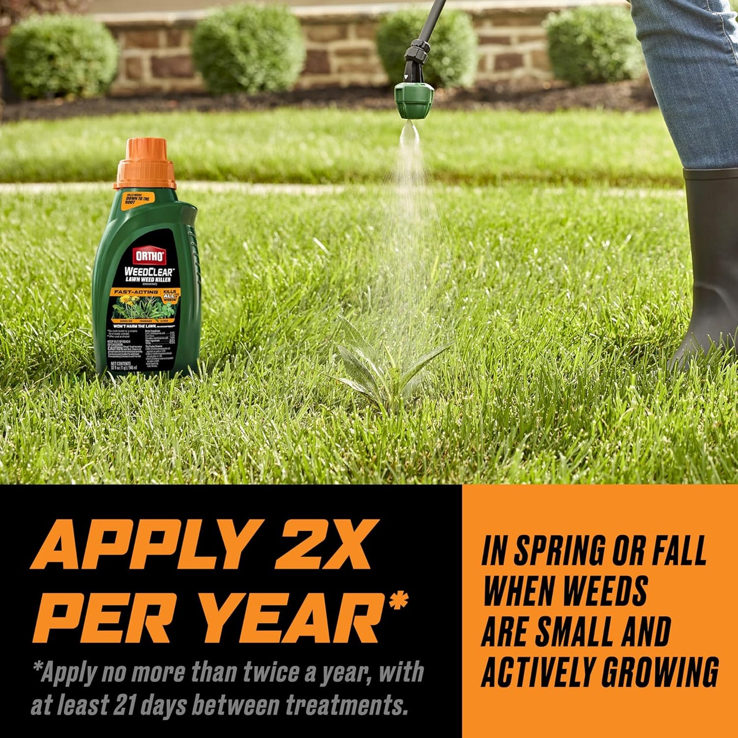 Ortho WeedClear Lawn Weed Killer Concentrate - Effective Crabgrass, Dandelion & Clover Control | 32 fl. oz.