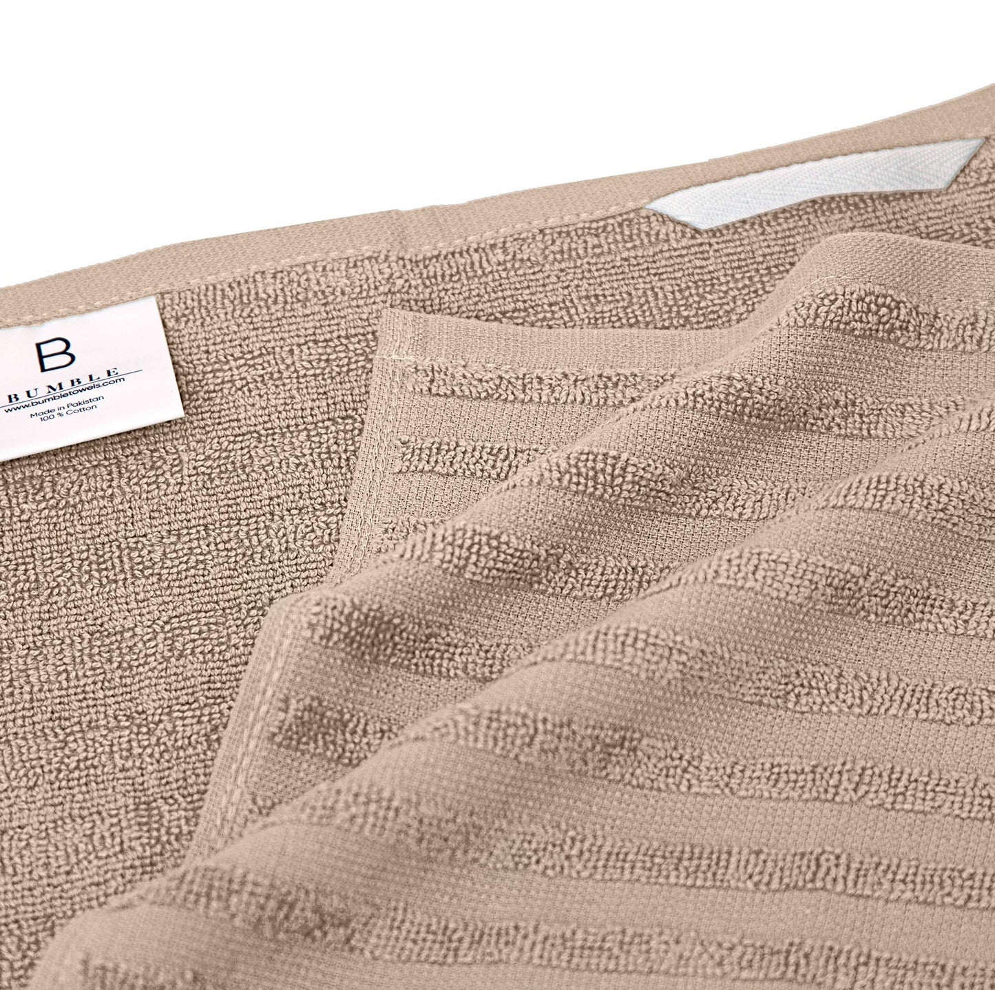 Premium Kitchen Towels (20”x 28”, 6 Pack) | Large Cotton Dish Towels | Flat & Terry Highly Absorbent Kitchen Linen Set with Hanging Loop | Tan