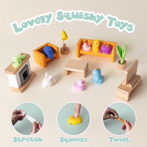 BONNYCO Mochi Squishy Toys Bulk for Kids Party Favors Pack 80. Goodie Bags Stuffers for Kids 3-5 4-8, Return Gifts Birthday Party. Squishy Fidget Toys, Pinata Stuffers Birthday Boys Girls Kawaii