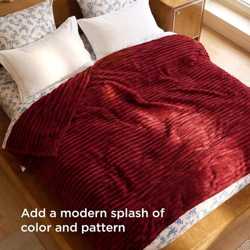 Bedsure GentleSoft Full Blanket - Cozy Scarlet Sage Throw for Women | Large 84x90 Inches