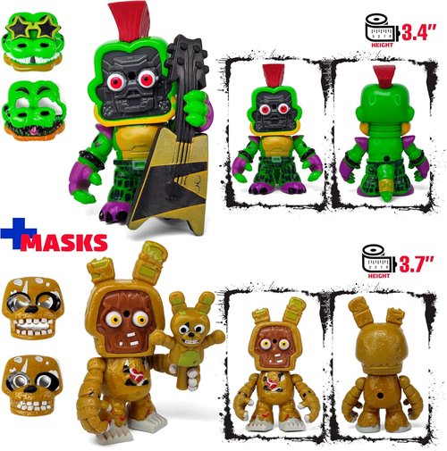 FNAF Mini Figures Collection - 12-Piece Set Inspired by Five Nights at Freddy's | Includes Masks & Characters