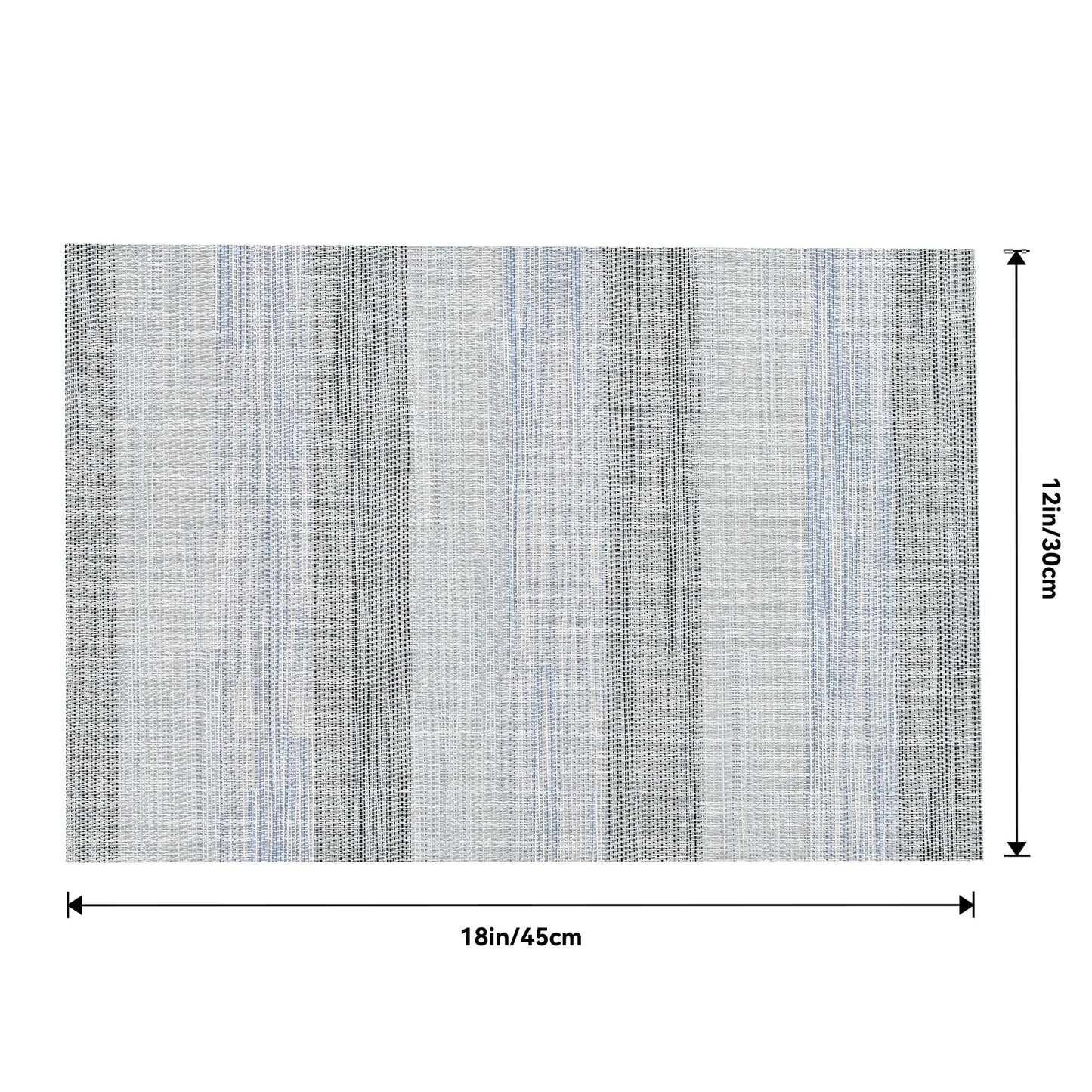Leetaltree LightSteel Blue Placemats Set of 12 - Heat Resistant Non-Slip Place mats for Dining Table, Washable Durable PVC Vinyl Woven Table Mats（LightSteel Blue, 12）
