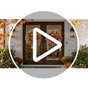 Autumn Fall Wreath for Front Door 20-Inch Mesh Bow with Wood Sign - Orange Green Variation