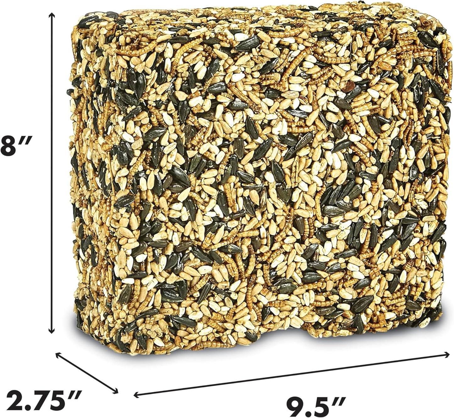 Kaytee Wild Bird Seed - Nutritious Mealworm Seed Cake for Bluebirds & Chickadees | 1.4 Pound