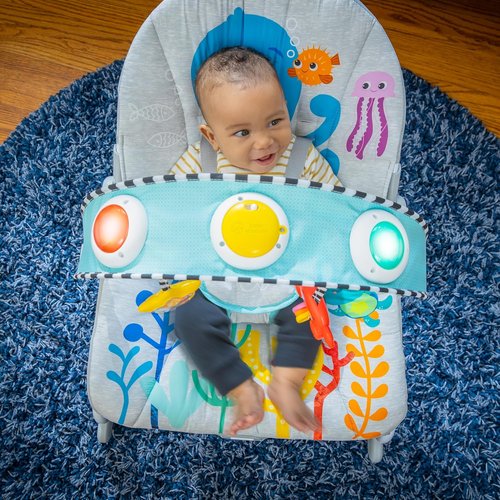 Baby Einstein Ocean Explorers Rocker - Musical Infant Chair with Lights | Ages 0-30 Months
