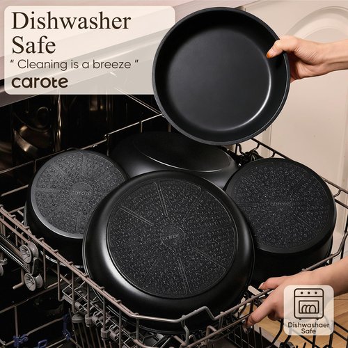 CAROTE 33pcs Pots and Pans Non Stick, Cookware Sets Detachable Handle, Induction Kitchen Pots and Pans,NonStick Cooking Set, Oven/Dishwasher/Fridge Safe, Space Saving