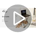 HOOBRO Rustic Brown & Black Folding TV Tray Tables Set of 2 - Space Saving Side Tables for Couch & Small Spaces