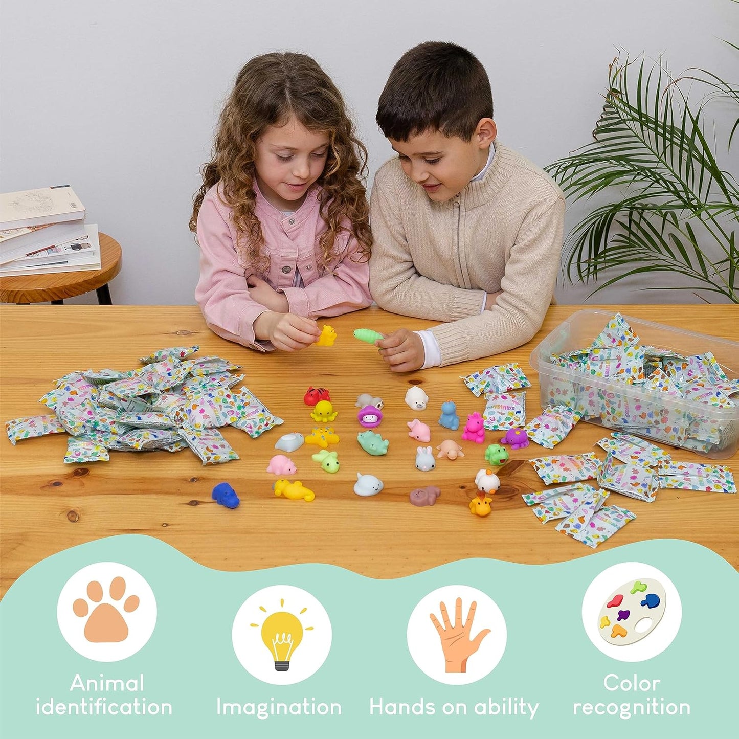 Bonnyco Mochi Squishy Toys - Bulk Pack of 80 for Kids' Party Favors | Ideal Goodie Bag Stuffers