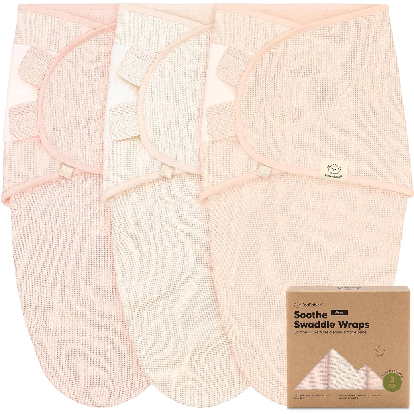 Angelic 3-Pack Organic Swaddles | Soft & Snug Baby Sleep Sacks for Newborns 0-3 Months