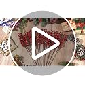 Whaline Christmas Red Berry Twig Stem, 12 Pack Artificial Burgundy