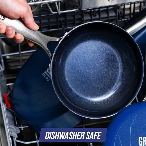 Blue Diamond Cookware Nonstick Frying Pan Set - 9.5" & 11" Skillets | PFAS-Free, Dishwasher Safe, Oven Safe