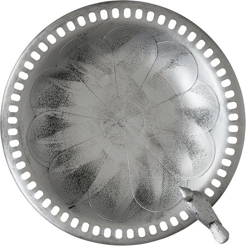 Backyard Expressions Outdoor Garden Bird Bath - Weather Resistant Polyresin - 30 Inch Silver