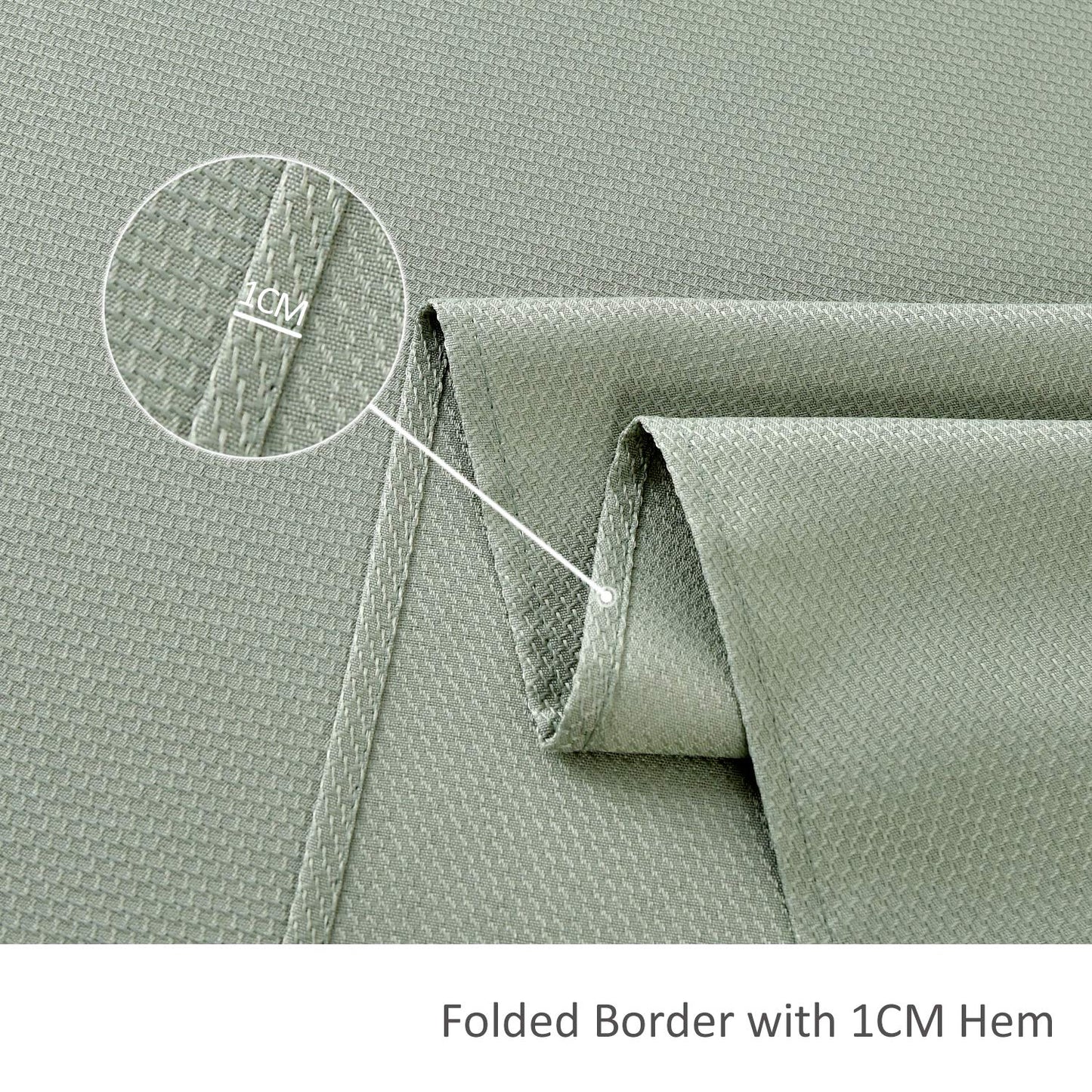 maxmill Rectangle Textured Tablecloth Waterproof Spillproof Wrinkle Free Table Cloth, Kitchen Dining Tabletop Decoration, Fabric Table Cover for Outdoor and Indoor Use, 52 x 70 Inch, Sage Green