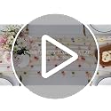 Artoid Mode Champagne Embroidery Daisy Gauze Table Runner 28 x 120 Inch