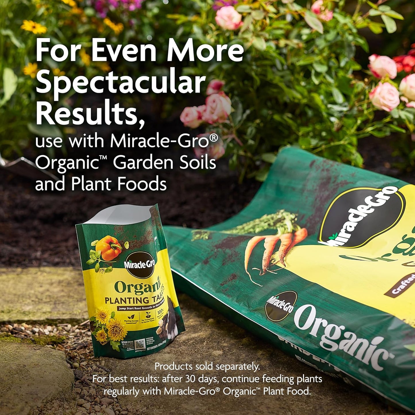 Miracle-Gro Organic Planting Tablets - Boost Early Rooting for Transplants | 20 Calcium-Infused Tablets