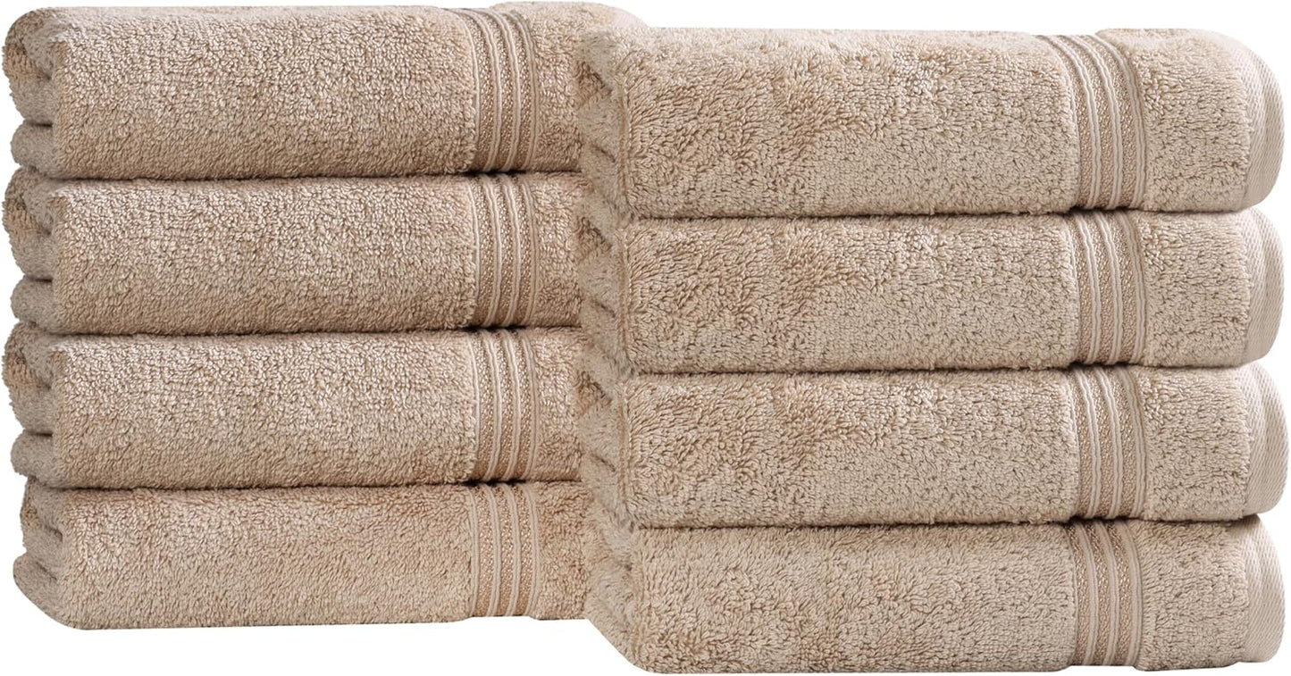 Superior Egyptian Cotton 6-Piece Towel Set, Bathroom Essentials, Towels For Bathroom, Apartment, Airbnb, Guest Bath, Face, Hand, Bath Towels, Washcloths, Absorbent, Fast Drying, Royal Purple