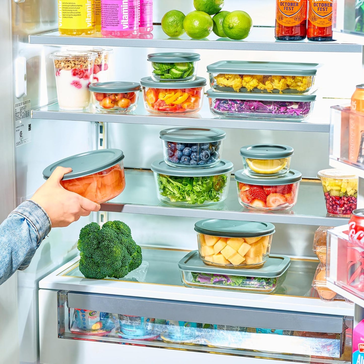 Skiennix 24pc Glass Food Storage Containers - Airtight, Leakproof & BPA-Free Meal Prep Bowls | Microwave & Dishwasher Safe