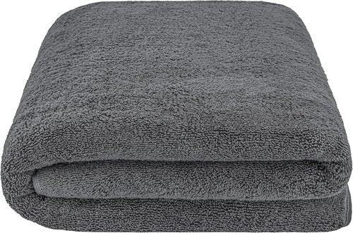 Cotton Paradise 100% Cotton Oversized Bath Sheet - Extra Large Dark Gray Turkish Towel 40x80