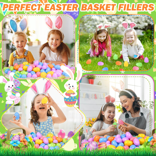 Lavwix 30Pcs Pastel Easter Eggs, 2.4" Fillable Plastic Easter Eggs Empty Colorful Eggshell Bulks for Easter Hunt, Easter Basket Stuffers Filler, Filling Treats, Party Favor, Classroom Prize Supplies
