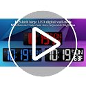 17.2"Large Digital Wall Clock Large Display with Remote Control